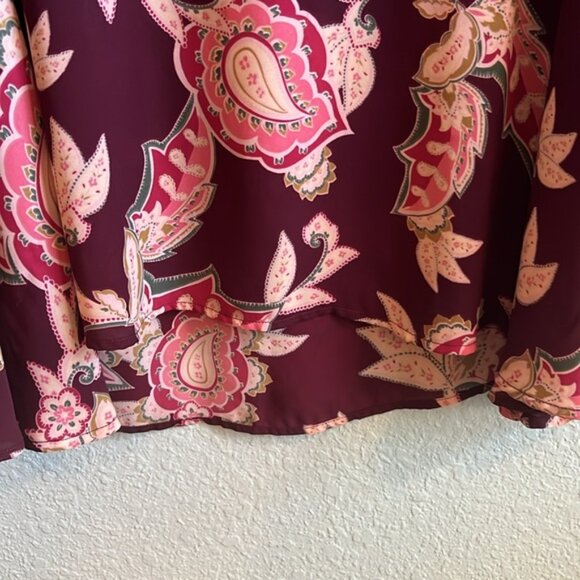 Show Me Your MuMu Floral Long-Sleeve Dress Small Flowy Style - Picture 4 of 7